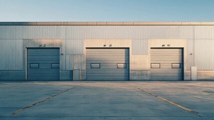 Industrial Building with Roll-Up Doors