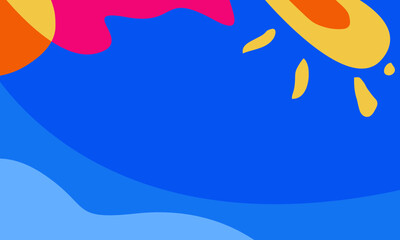 Colourful blue bright summer abstract background