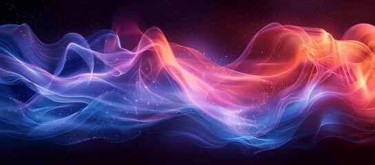 Obraz premium Neon Wave Abstract Background