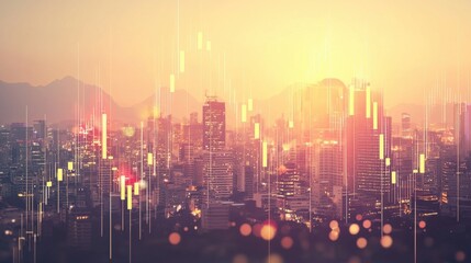 Fototapeta premium Understanding how economic policies influence inflation trends in urban landscapes