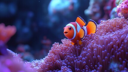 Clownfish in its natural habitat