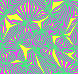 Bright 70s Twisted Line Geometric Seamless Pattern