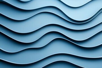 Obraz premium The image is a blue wave with a lot of detail