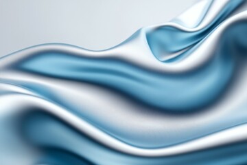 Fototapeta premium A blue and silver fabric with a wave pattern