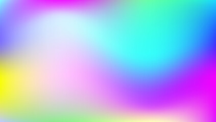 Holographic Gradient. Metal Spectrum Illustration. Liquid Mesh. Unicorn Light. Pink Pop Background. Blur Vector. Abstract Texture. Pearlescent Texture. Violet Holographic Gradient
