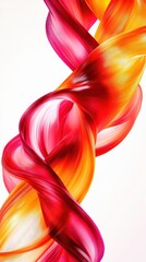 Obraz premium Abstract vibrant ribbons of color intertwining, creating a dynamic visual flow.