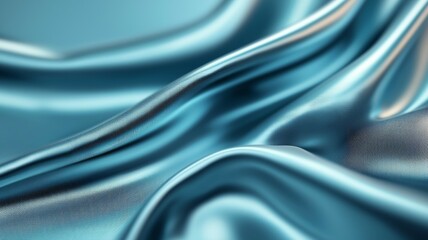 Fototapeta premium A blue fabric with a wave pattern