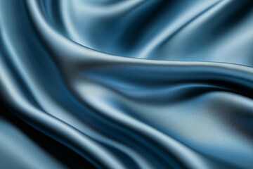 Fototapeta premium A blue fabric with a shiny texture