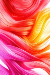 Fototapeta premium Vibrant flowing colors in red, pink, and yellow creating an abstract visual experience.