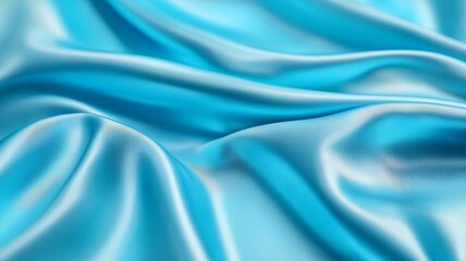 Fototapeta premium A blue fabric with a pattern of waves