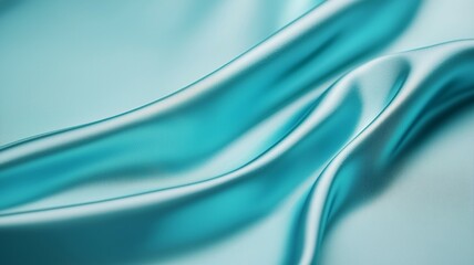 Fototapeta premium A blue fabric with a wave-like pattern