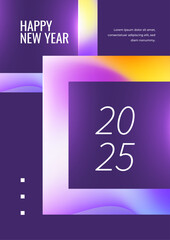 Purple Violet And Orange 2025 Modern Annual Report Template Concept