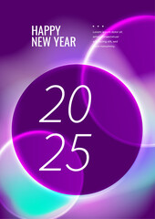 2025 Purple Violet And Blue Abstract Modern Cover Poster Design Background