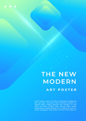 Blue And Yellow Gradient Abstract Shapes Cover