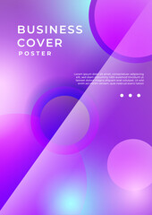 Purple Violet And Blue Minimalis Modern Cover Poster Design Background