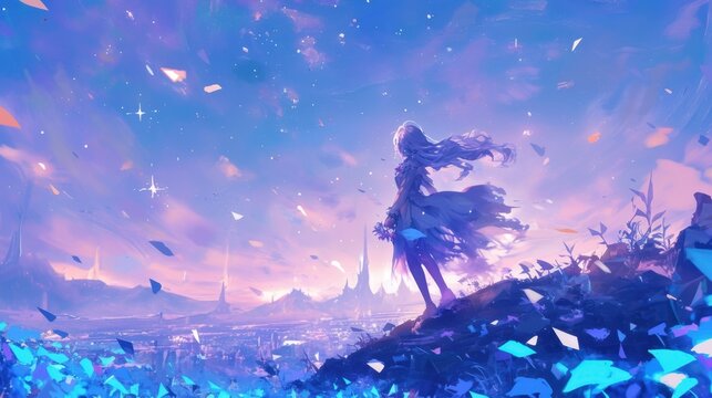 The air is thick with anticipation as the shimmering starfall begins each star falling in a seemingly perfect rhythm and pattern.