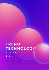 Purple Violet Blue And Pink Abstract Geometric Cover Poster Design Background