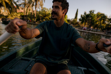 Portrait of a rower men