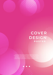 Pink And White Abstract Technology Cover Poster Design Background