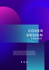 Purple Violet Pink And Blue Gradient Abstract Shapes Cover