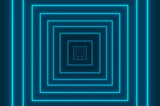 Neon Tunnel in Perspective