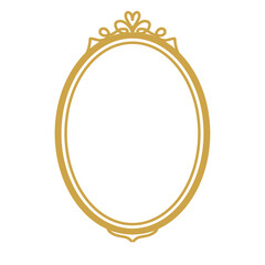 Golden mirror frame Illustration 