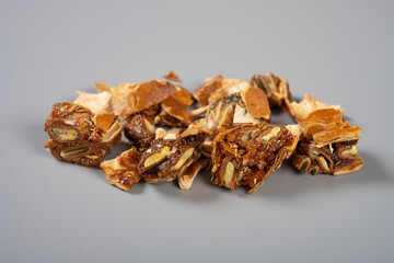 angle view herb Gualou or Trichosanthis Fructus or Mongolian Snakegourd Fruit