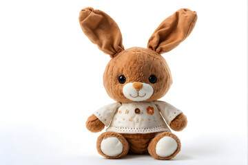 Fototapeta premium A cute and simple rabbit doll with a white background