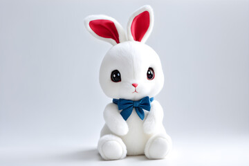 Fototapeta premium A cute and simple rabbit doll with a white background