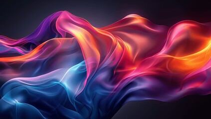 Vibrant Neon Wave Background