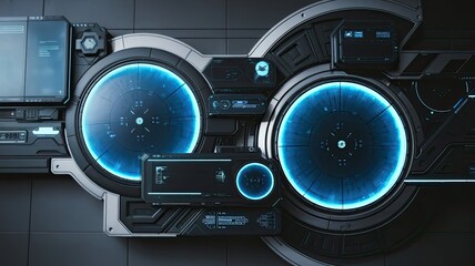 illustration background cinematic shot of a futuristic abstract background