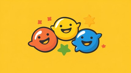 Playful and Vibrant Logo Design for 'Happy Toys': Fun and Engaging Branding with Colorful and Cheerful Elements for Children's Toy Store