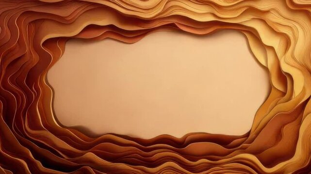 Abstract brown paper cut animation