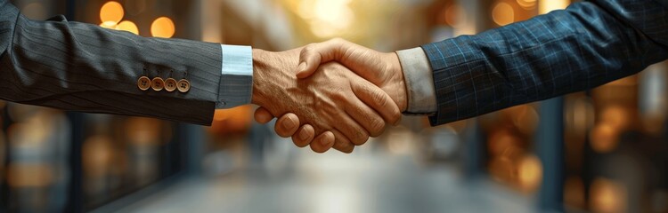 Businessmen shaking hands, partnership deal, business cooperation, greeting, finance, investment, merger and acquisition, team collaboration, success, leadership, business agreement, modern office