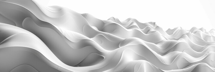Fototapeta premium Elegant Abstract White Wavy Background