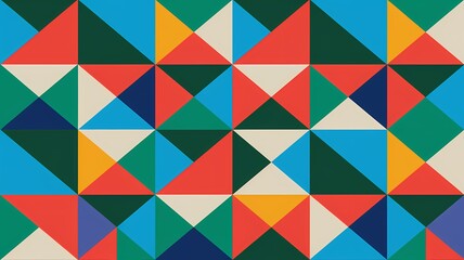 Fototapeta premium Bright and Colorful Geometric Pattern Design