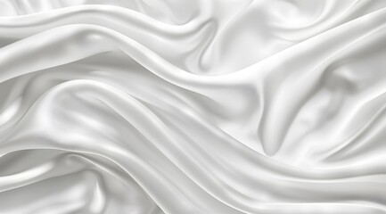 Obraz premium A smooth, flowing white fabric texture, ideal for backgrounds or textile design.