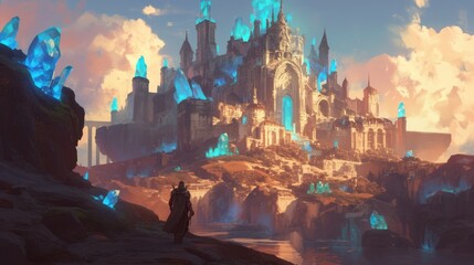 Legend has it that an ancient powerful sorcerer used enchanted crystal shards to create a magical barrier around his castle protecting it from all who dared to enter.