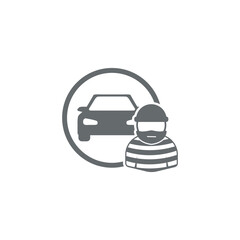 flat design vector of car security from theft