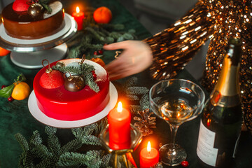Preparing a Christmas and New Year's Eve party