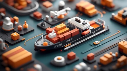 AI powered global logistics platform that integrates real time data from supply chains container ships and export import activities