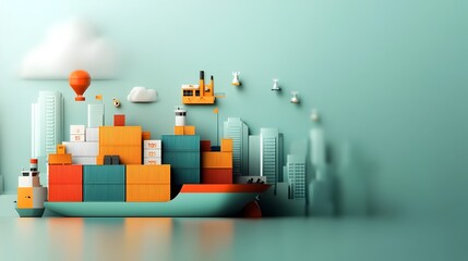 AI Powered Global Logistics Platform with Streamlined Digital Supply Chain Visualization for Real Time Container Ship Tracking Export Import Process Optimization