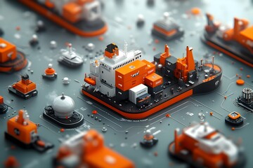 Innovative AI Driven Logistics Management System Unifying Supply Chain Intelligence Dynamic Container Ship Monitoring and Streamlined Export Import Processes for Enhanced Efficiency and Optimization