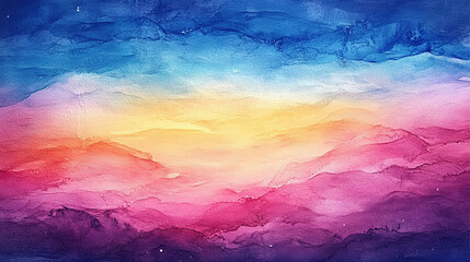 Colorful pastel drawing paper texture vector dynamic rainbow art splash. Watercolor abstract wet hand drawn violet blue green yellow color liquid dye card for greeting, poster, design, art wallpaper.