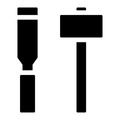 hammer and chisel icon