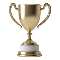 gold cup isolated on white background