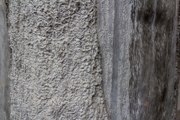 Artificial Wall Relief Texture Made of Cement and Sand Material