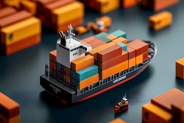 Cutting Edge Empowering Streamlined Global Trade and Logistics Smart Platforms Advanced Analytics and Vibrant Digital Matte Painting Visualizations