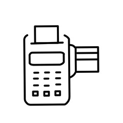 Contactless payment line icon