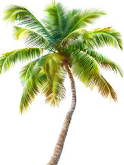 coconut tree isolated on white version 2